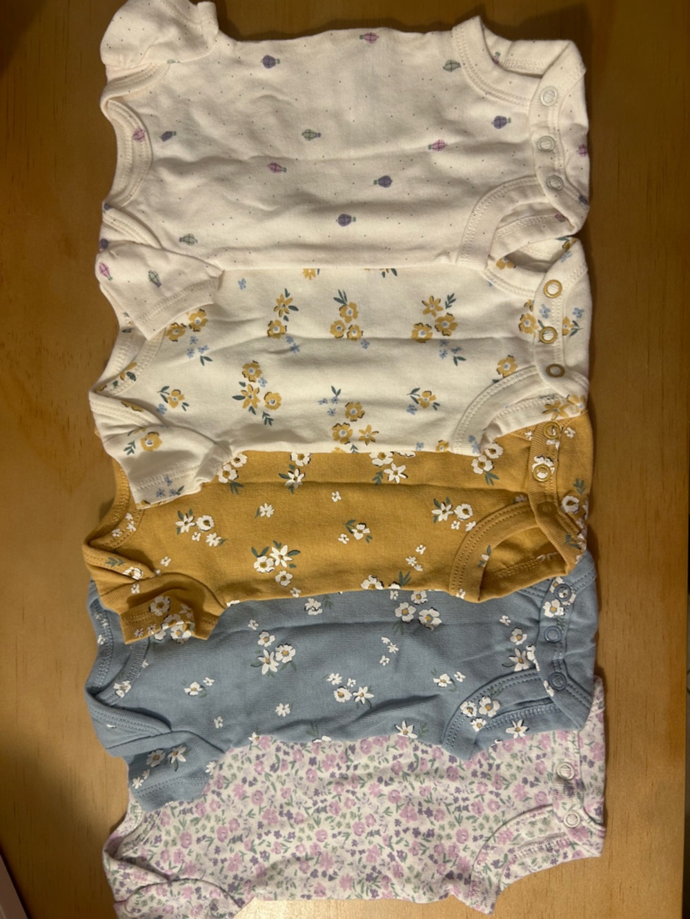 Carter's Floral Short-Sleeve One-Piece Bodysuit bundle of 5